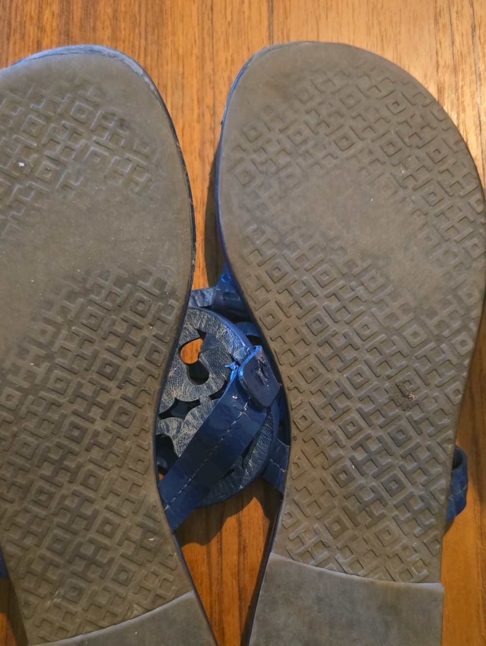 Tory Burch Blue Miller Sandals Sz 10 - Picture 5 of 5